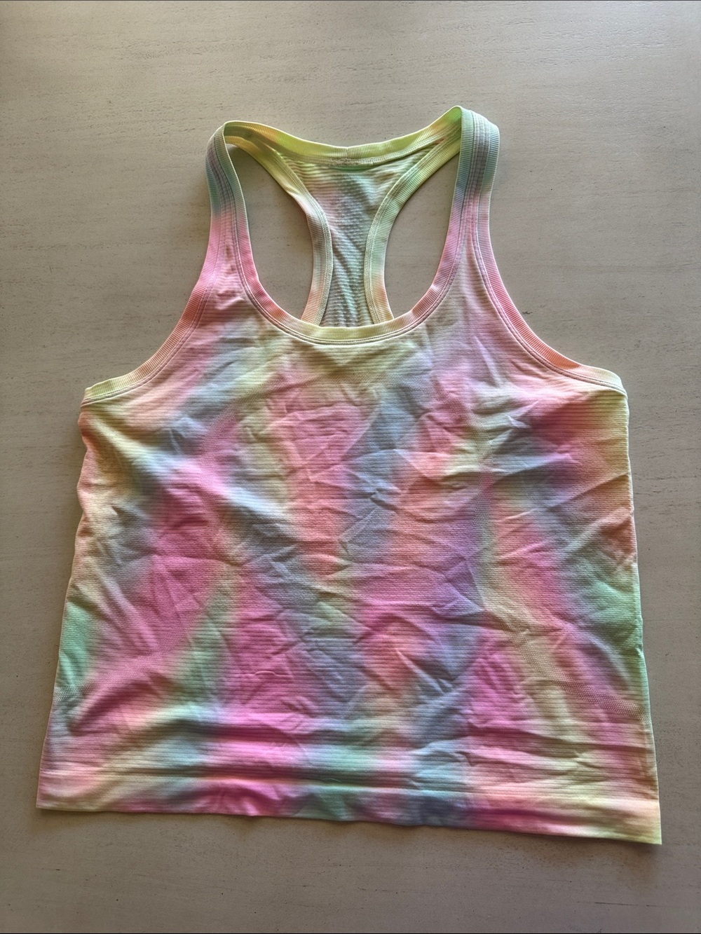 lululemon athletica Pastel Tie-Dye Racerback Tank - Pink, Yellow, Green, Blue